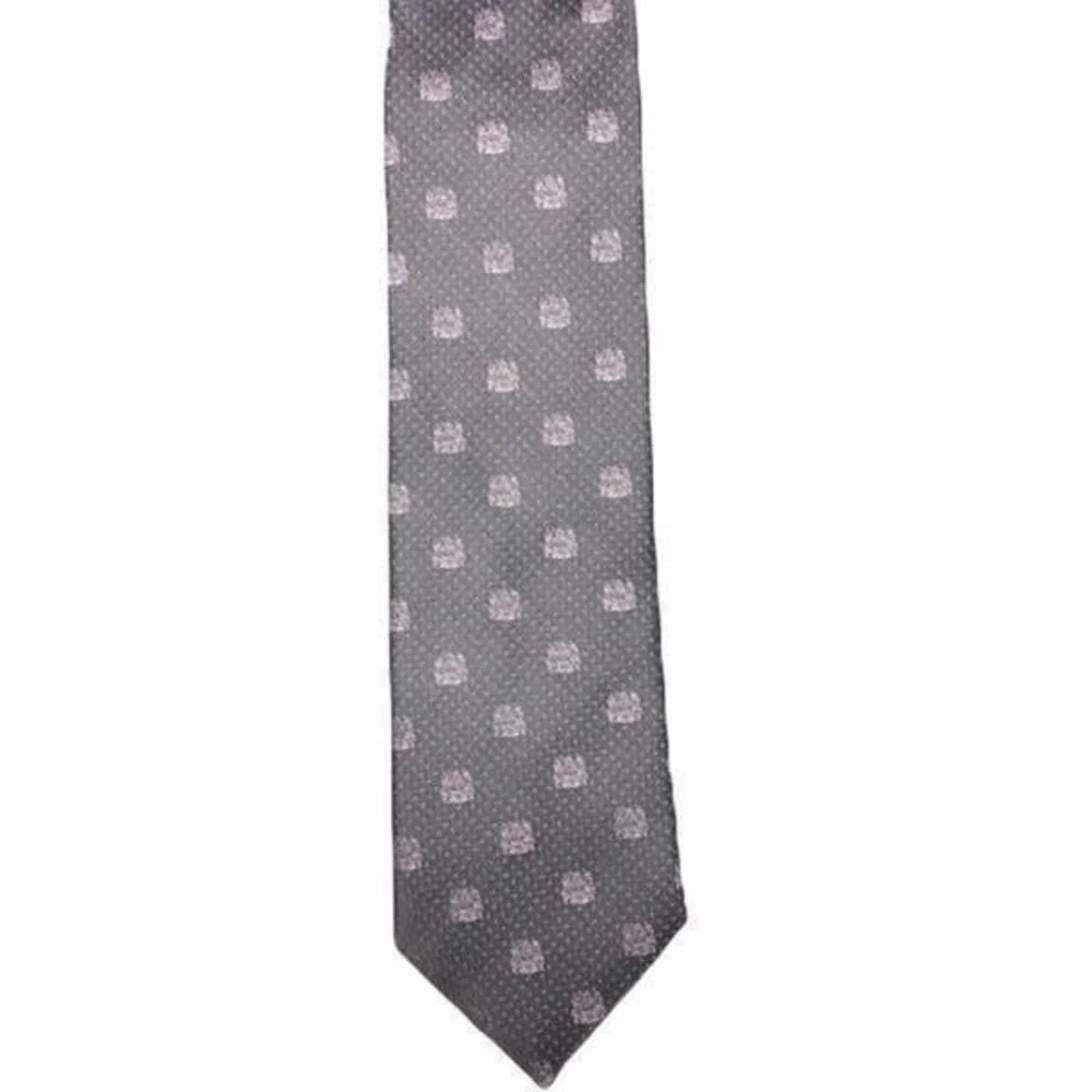 Byron British Style Gray Silk Necktie‎ Men's Tie Hand Made Italy
